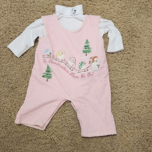 Decorated Originals To Grandmother's House We Go 2 pc Romper with Turtle Neck 6m